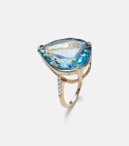 Bague en or 14 ct, topaze et diamants - Mateo - Modalova