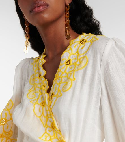 Robe portefeuille Golden en lin - Zimmermann - Modalova