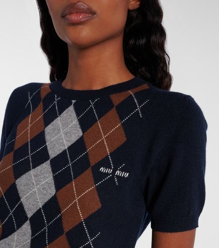 Miu Miu Top Argyle en cachemire - Miu Miu - Modalova