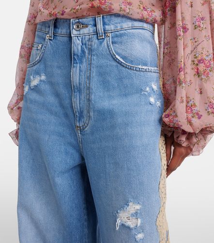 Dolce&Gabbana Jean wide à dentelle - Dolce&Gabbana - Modalova