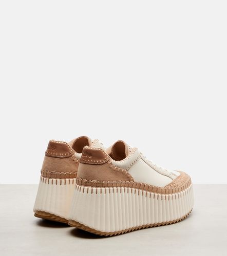 Chloé Baskets compensées Nama en cuir - Chloe - Modalova
