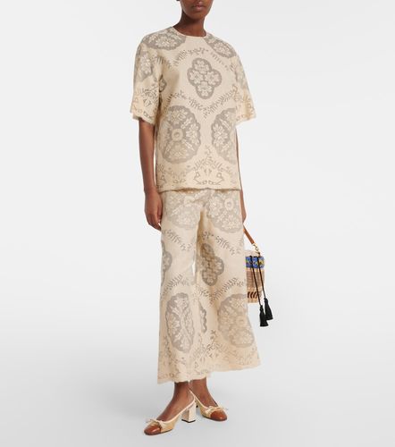 Pantalon ample en coton mélangé - Valentino - Modalova