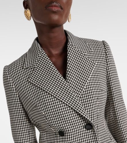 Blazer en laine mélangée à motif pied-de-poule - Dolce&Gabbana - Modalova