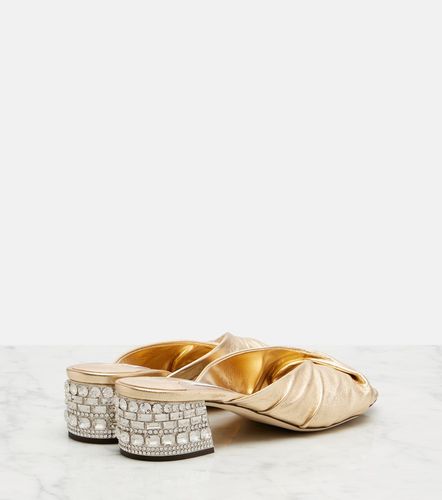 Mules Mala en cuir métallisé - Jimmy Choo - Modalova