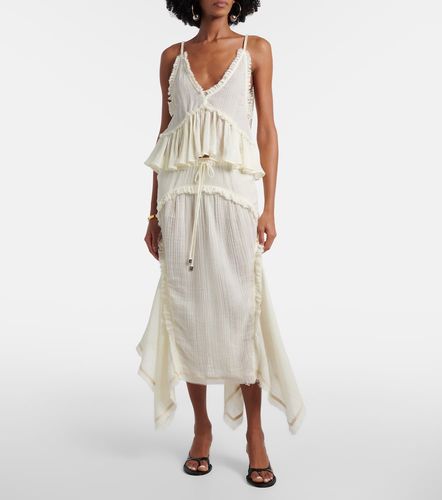 Jupe longue asymétrique en coton - The Attico - Modalova