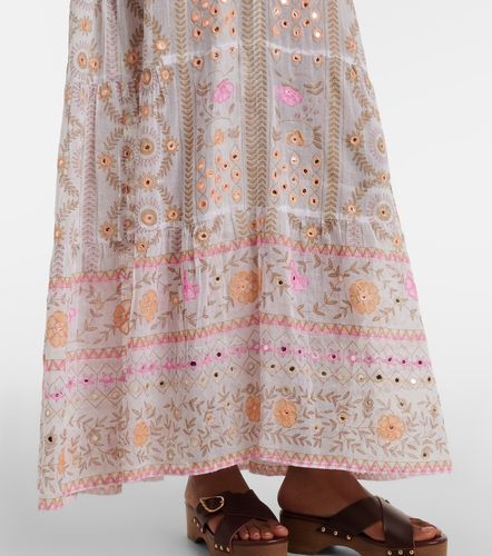 Robe longue en coton à ornements - Juliet Dunn - Modalova