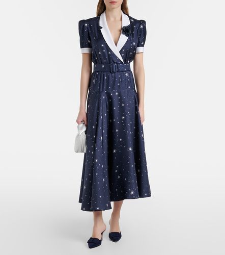 Robe midi imprimée en sergé de soie - Rodarte - Modalova