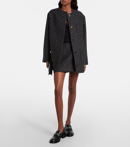 Mini-jupe GG en laine mélangée - Gucci - Modalova