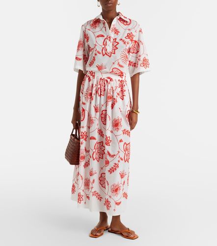 Jupe midi Calie en coton mélangé à broderie - Eres - Modalova