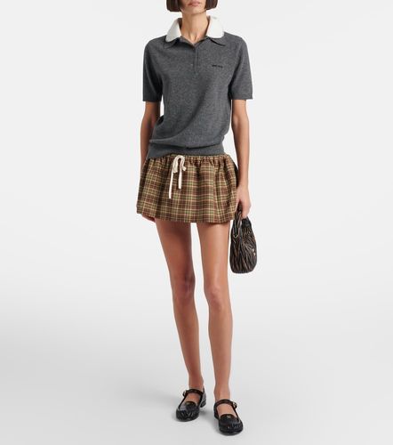 Miu Miu Polo en cachemire à logo - Miu Miu - Modalova
