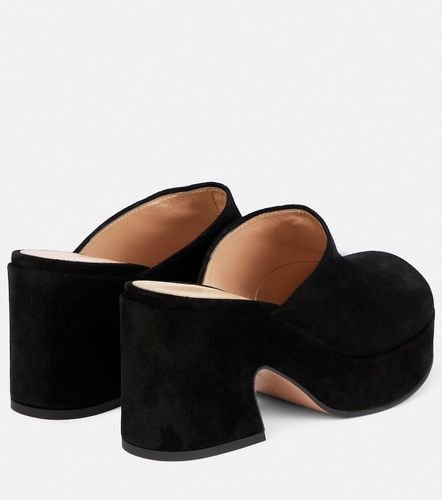 Mules Lyss à plateforme en daim - Gianvito Rossi - Modalova