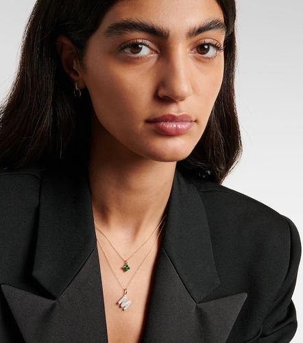 Collier Initial en or 10 ct et diamants - Stone and Strand - Modalova