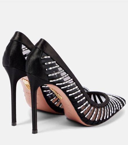 Escarpins Passions Crystal 105 en satin - Aquazzura - Modalova
