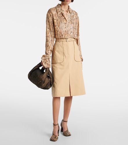 Jupe midi en coton à ceinture - Dries Van Noten - Modalova