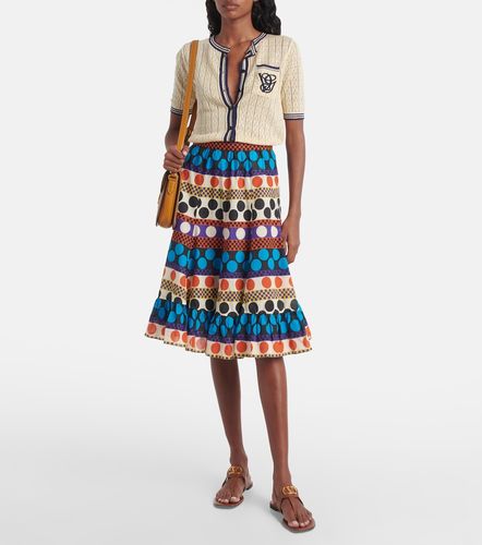 Jupe midi imprimée en coton - Valentino - Modalova