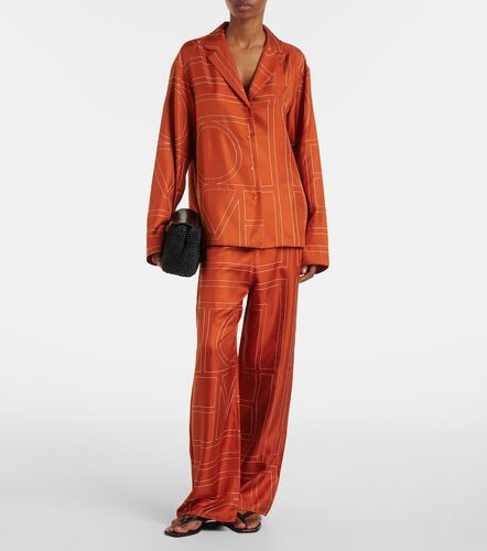 Pantalon de pyjama Monogram en soie - Toteme - Modalova
