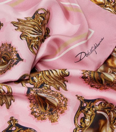 Foulard imprimé en soie - Dolce&Gabbana - Modalova
