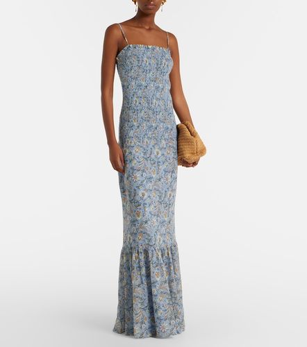 Robe longue Clem en coton et soie à fleurs - Veronica Beard - Modalova