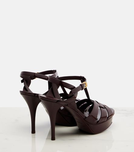 Sandales en cuir verni - Saint Laurent - Modalova