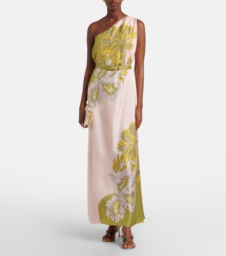 Robe longue asymétrique Roy en soie à fleurs - La DoubleJ - Modalova