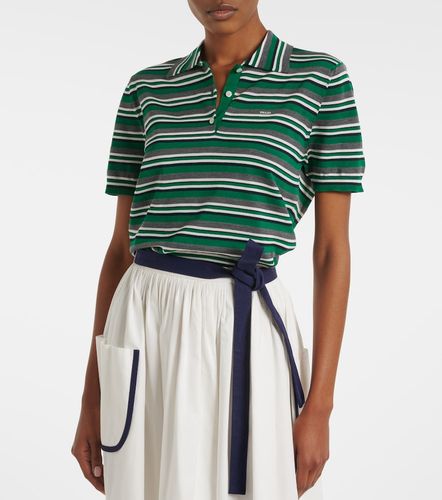 Polo en coton et soie à rayures - Prada - Modalova