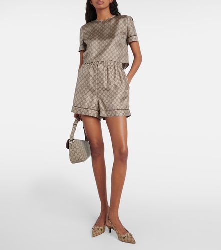 Gucci Short GG imprimé en soie - Gucci - Modalova
