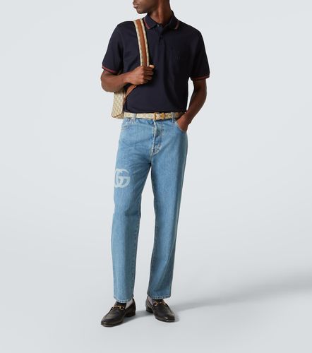 Polo Double G en piqué de coton mélangé - Gucci - Modalova