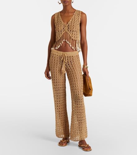 Pantalon large en crochet de coton - Anna Kosturova - Modalova