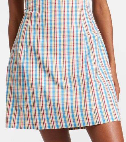 Robe Lydie en coton et lin à carreaux - Faithfull - Modalova