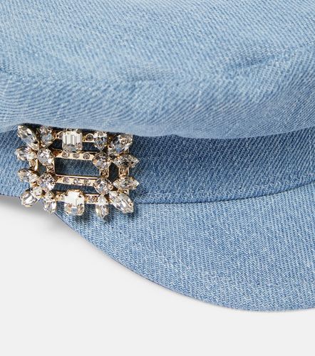 Casquette plate Broche Vivier en denim - Roger Vivier - Modalova