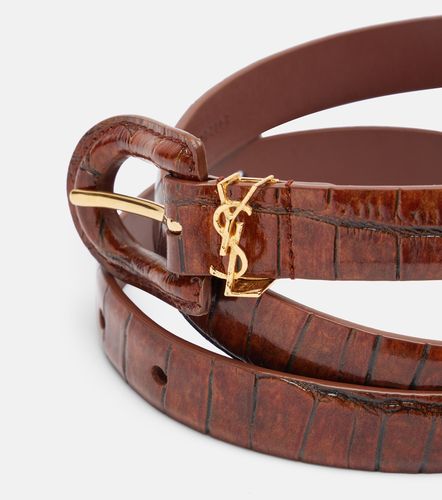 Ceinture Cassandre en cuir embossé - Saint Laurent - Modalova