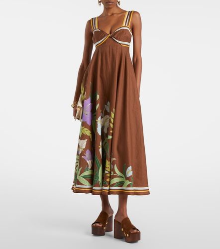Alémais Robe midi Alfie en lin à fleurs - Alemais - Modalova