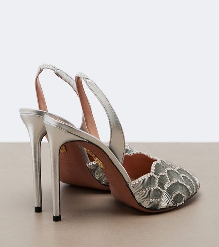 Sandales slingback Ce Soir en cuir métallisé - Aquazzura - Modalova