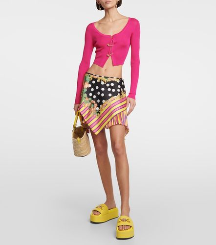 Mini-jupe portefeuille imprimée - Versace - Modalova