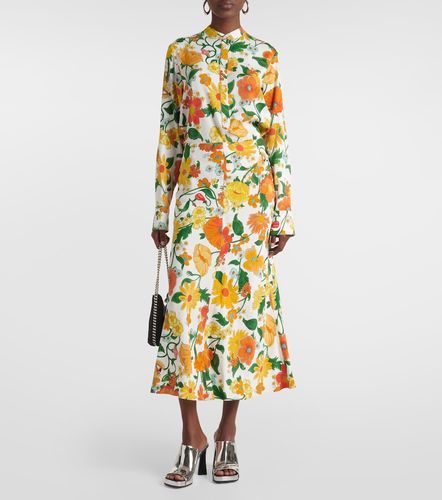 Jupe longue en cady à fleurs - Stella McCartney - Modalova
