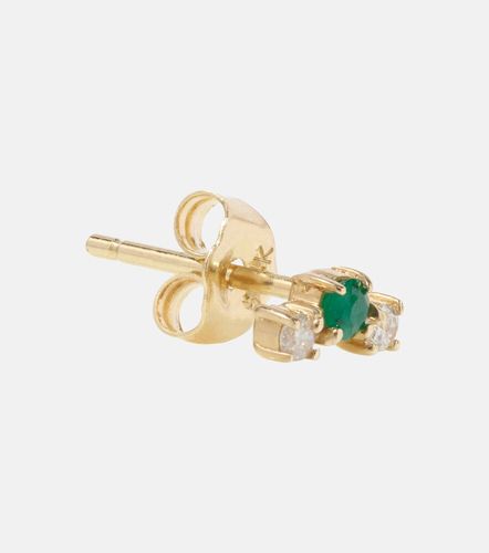 Boucles d'oreilles Dainty Emerald Goddess en or 14 ct, émeraudes et diamants - Stone and Strand - Modalova