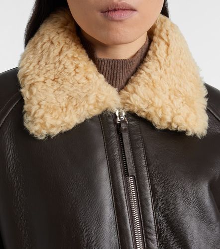 Veste bomber Bombardier en cuir et shearling - Jacquemus - Modalova