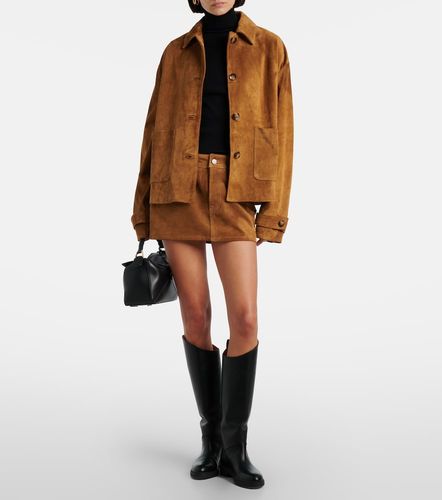 Mini-jupe à taille basse en daim - 7 For All Mankind - Modalova