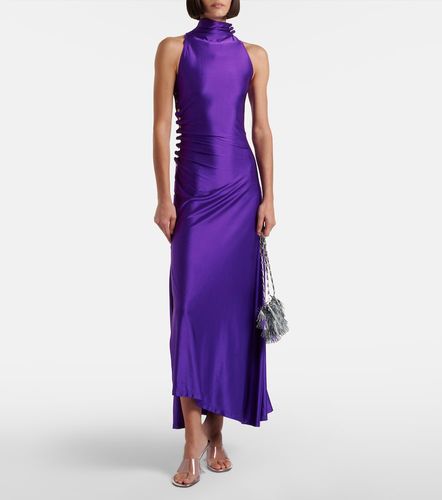 Robe de cocktail en satin drapé - Rabanne - Modalova