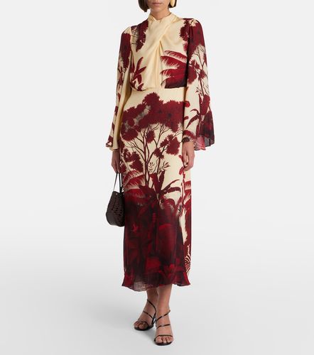Robe longue en soie imprimée - Johanna Ortiz - Modalova