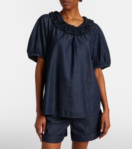 Blouse en coton à volants et ornements - 'S Max Mara - Modalova