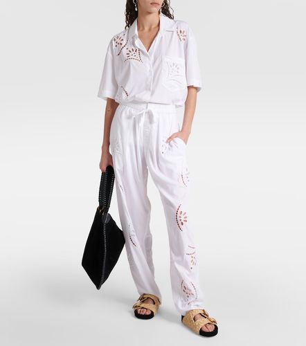 Pantalon ample Hectorina en broderie anglaise - Isabel Marant - Modalova