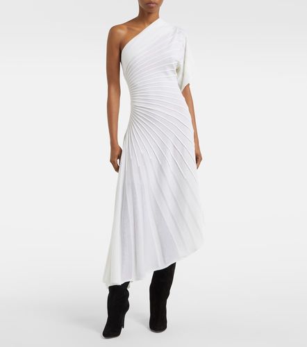 Alaïa Robe midi Asym Ray en laine vierge - Alaia - Modalova
