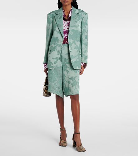 Blazer en jacquard de lin mélangé - Dries Van Noten - Modalova