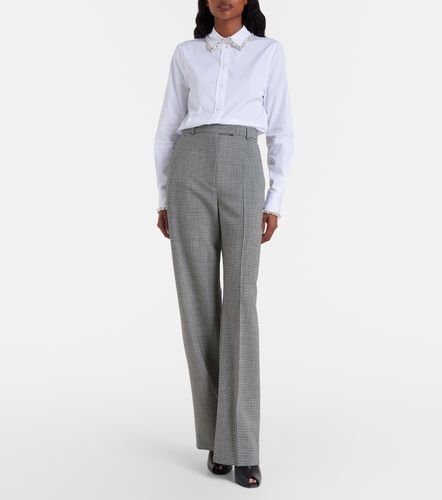 Pantalon ample en laine à carreaux vichy - McQueen - Modalova