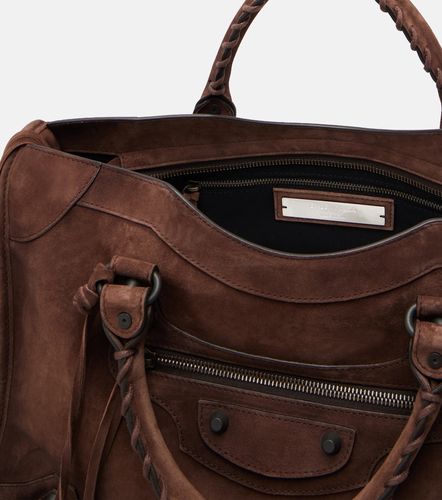 Sac à main Le City Medium en daim - Balenciaga - Modalova