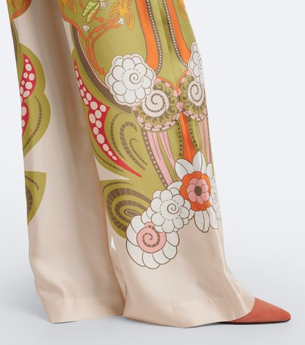 Pantalon palazzo en soie à fleurs - La DoubleJ - Modalova