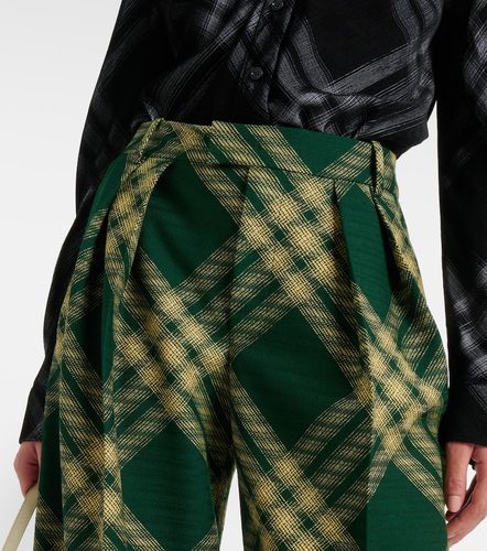 Pantalon ample en laine à carreaux - Burberry - Modalova