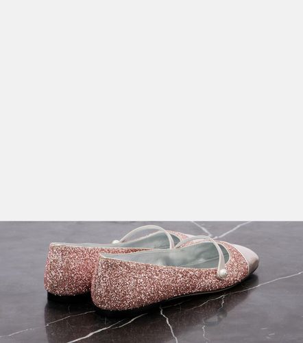 Ballerines Elisa à paillettes et finitions en cuir - Jimmy Choo - Modalova