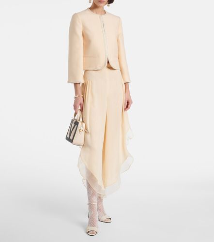 Pantalon droit raccourci à taille haute - Valentino - Modalova